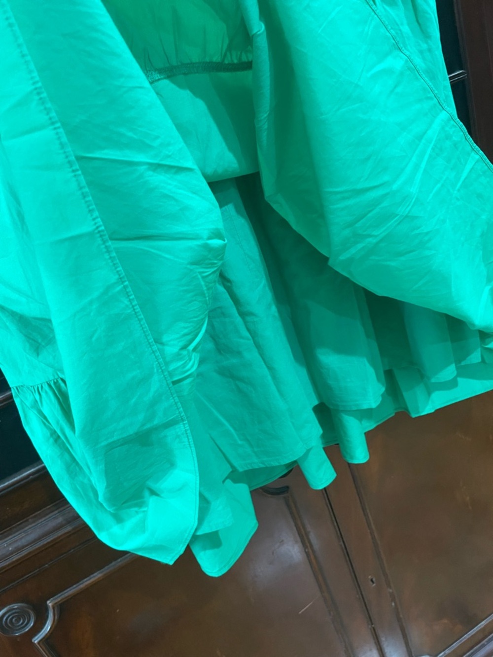 English Factory Emerald Green Lined Cotton Maxi Dress Medium - Picture 3 of 5
